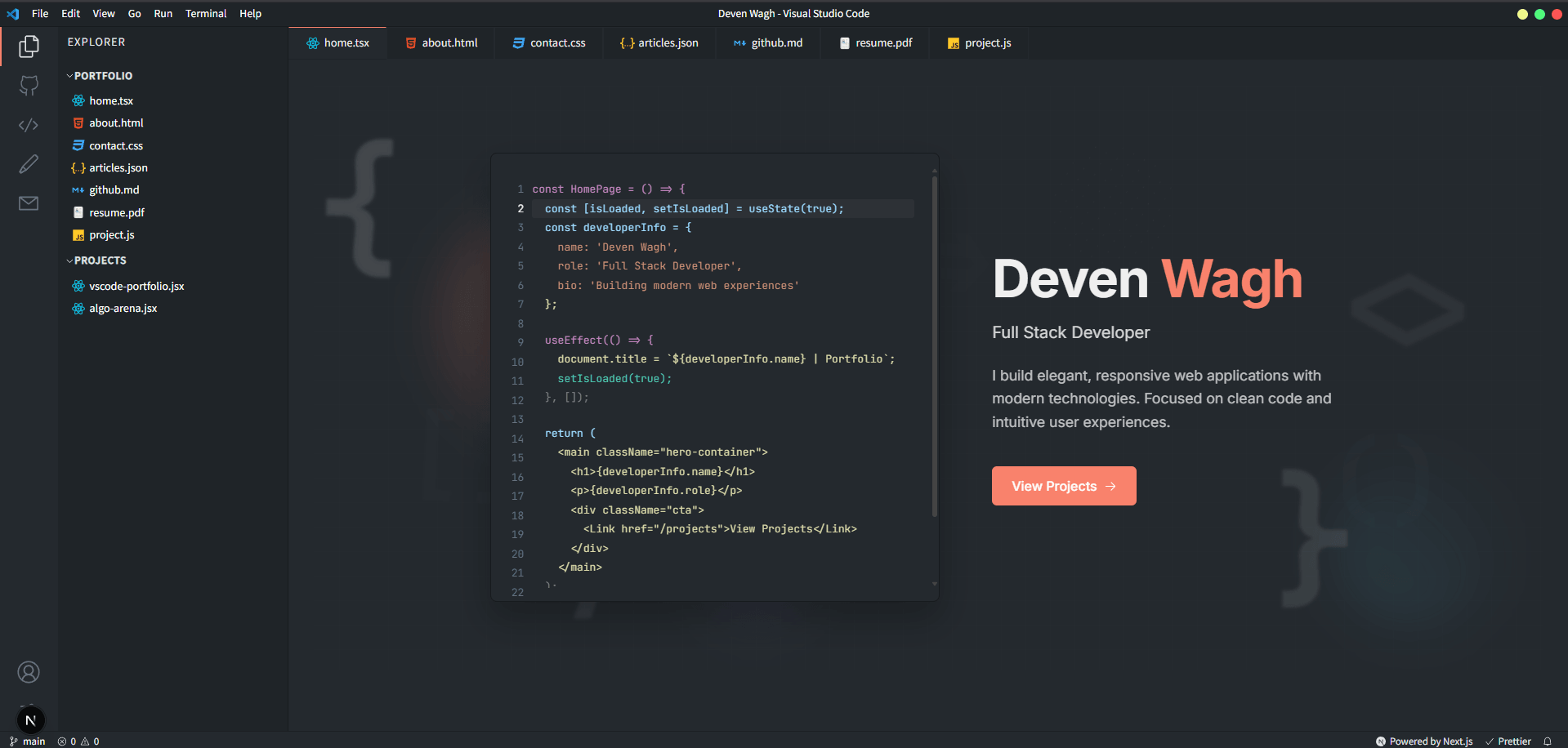 VSCode Portfolio
